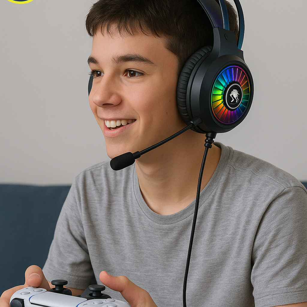 Audífonos Gamer Apedra HD-490 con Luz LE