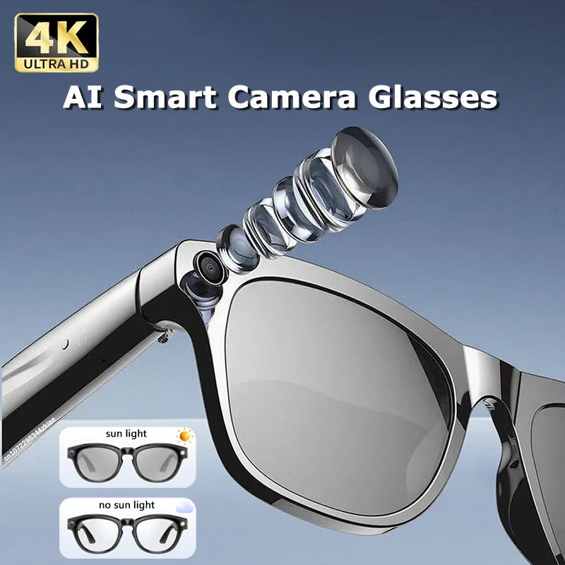 Gafas inteligentes 4K AI, cámara multifunción
